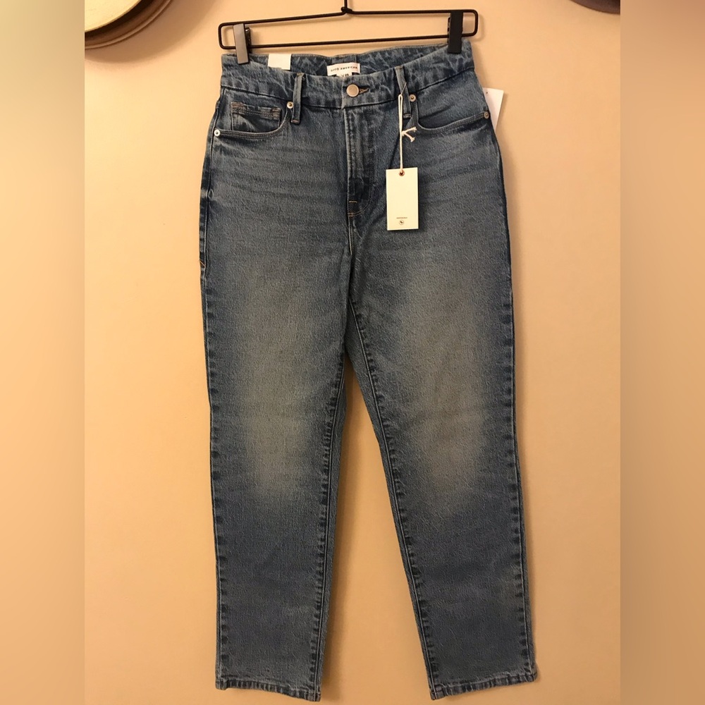 NWT Good American Good Vintage Straight Leg Jeans Size 0/25